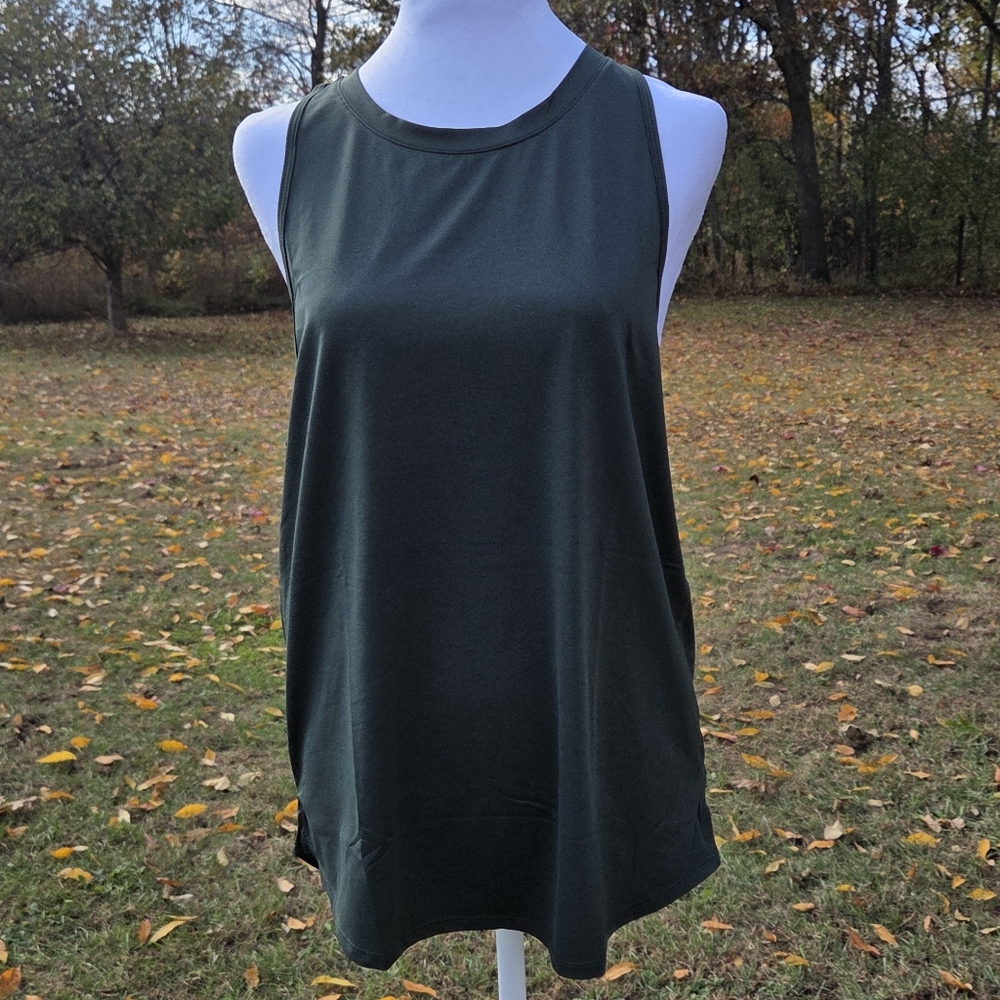 Dark Green Sleeveless Women's Top